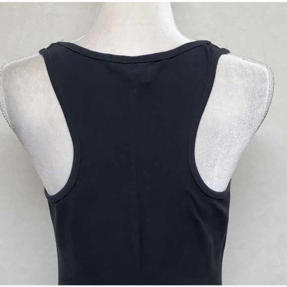 LBH Vintage 1990s Black White Colorblock Racerback Stretchy Mini Tennis Dress S - Picture 11 of 13